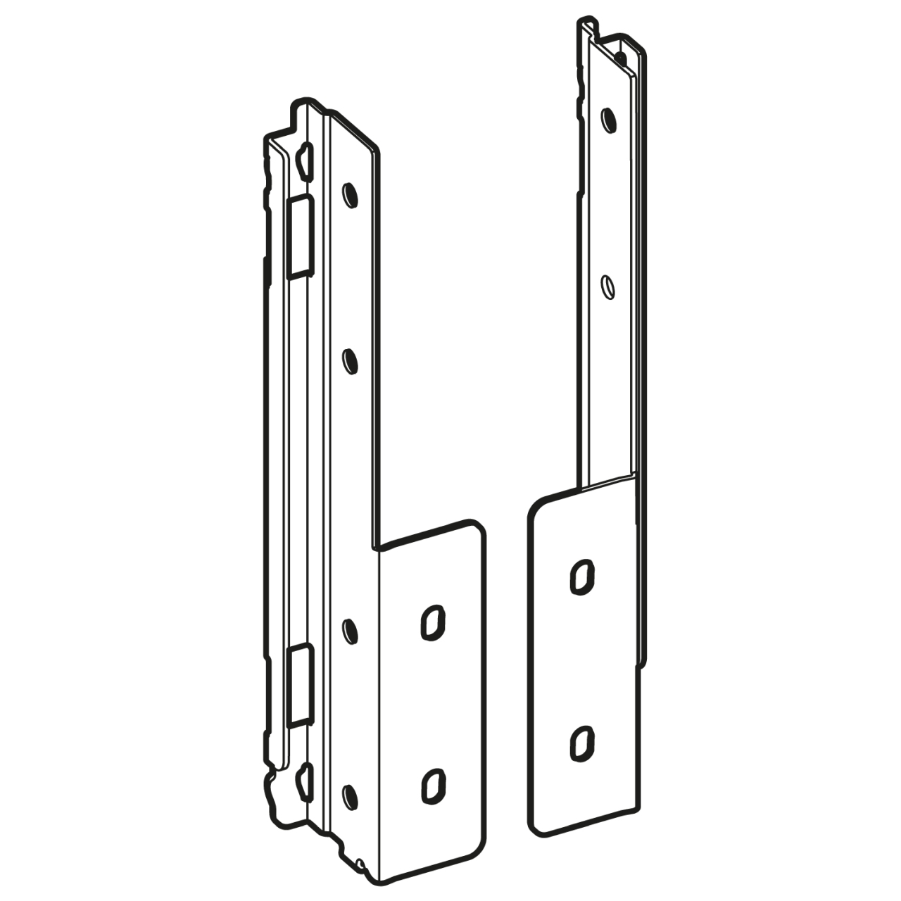 HETTICH AvanTech YOU Verbinder für Rückwandprofil, Systemhöhe 187 , silber, rechts, 9257671