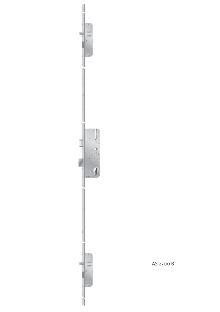 KFV Mehrfachverriegelung MFS AS2300SL-T0Q, Flachstulp, B166, Stahl, Holz, Klasse 3