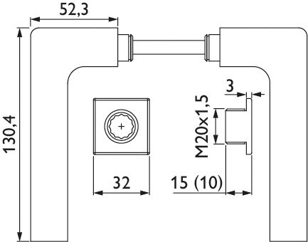 HERMAT Drückergarnitur ohne Schlüsselrosette EVENT 1002/2401.K, Edelstahl