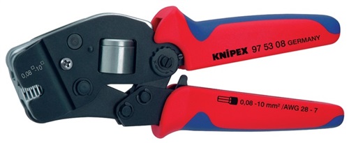 KNIPEX Crimpzange Gesamt-L.190mm 0,08-10,0 (AWG 28-7) mm² brün.Mehrkomp.-Hüllen KNIPEX