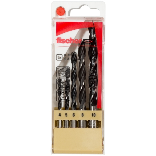 FISCHER Holzbohrer D-WS Set 4-10mm (5)