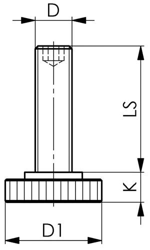 AMF Stützschraube Nr.6314S M12 Gesamt-L.94mm z.Spanneisen AMF