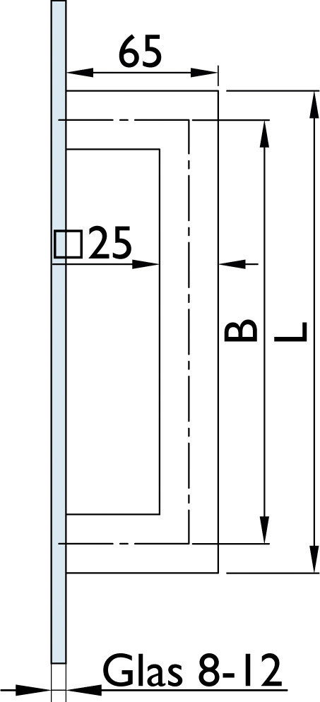 HERMAT Stoßgriff 8002.K, Edelstahl