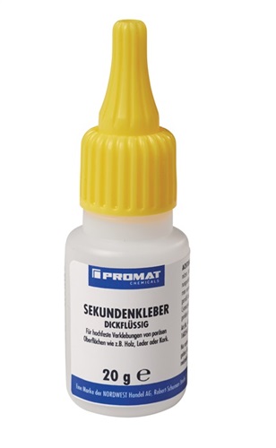 PROMAT Sekundenkleber dickflüssig 20g farblos Flasche PROMAT CHEMICALS