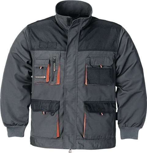 TERRAX Herrenjacke Gr.56 dunkelgrau/schwarz/orange