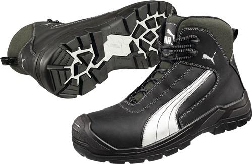 PUMA Sicherheitsstiefel Cascades Mid Gr.45 schwarz/weiß Leder S3 HRO SRC EN20345