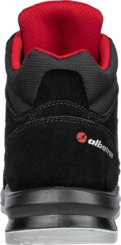 ALBATROS Sicherheitsstiefel CLIFTON MID Gr.43 schwarz/rot S3 SRC EN ISO 20345:2011