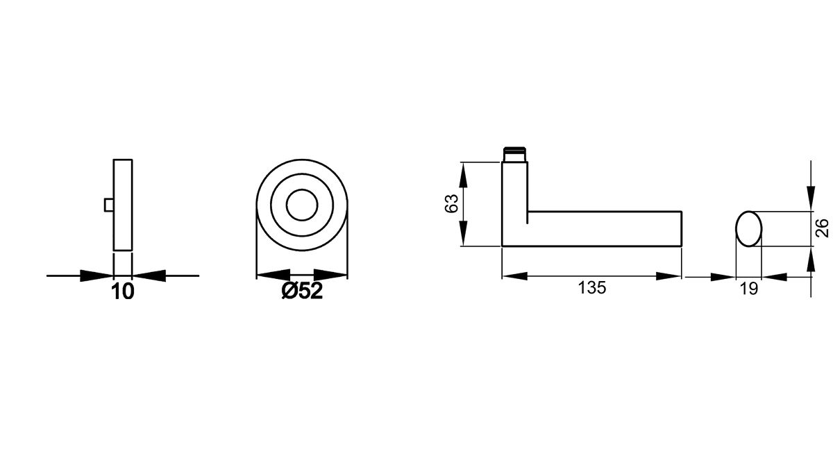 KARCHER DESIGN ER45 0S 83 - Madeira, ohne Schlüsselrosette, Edelstahl