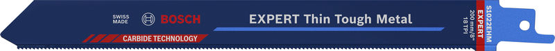 BOSCH EXPERT ‘Thin Tough Metal’ S 1022 EHM Säbelsägeblatt, 1 Stück. Für Säbelsägen