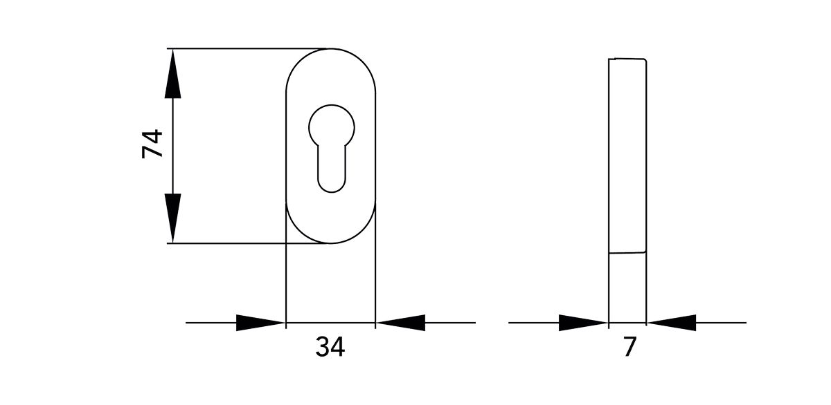 KARCHER DESIGN EZ148 PZ 71 - Edelstahl-Kliprosette mit Metallunterkonstruktion, Profilzylinder, Edelstahl