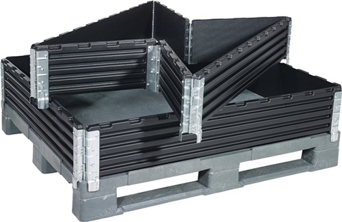 KIGA Paletten-Aufsatzrahmen f.Pal. L1200xB800mm 6Scharnieren ABS-RE 2St./Karton