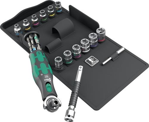 WERA Steckschlüsselsatz 8009 Zyklop Pocket Set 3 27-tlg.3/8Zoll+1/4 Zoll WERA