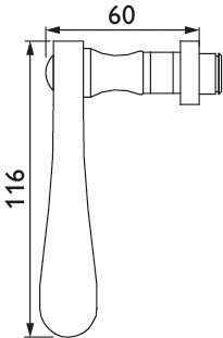 HERMAT Drückerlochteil GENF 1097, Messing
