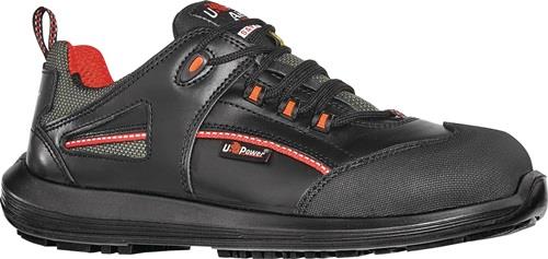 U-POWER Sicherheitsschuh Iroko Gr.46 schwarz/rot Leder/Überkappe S3 SRC ESD EN20345