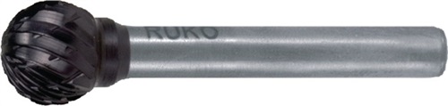 RUKO Frässtift KUD D.12mm Kopf-L.11mm Schaft-D.6mm HM TiCN Verz.KVZ 4 RUKO