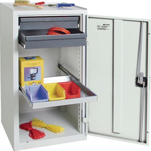 STUMPF Werkzeug-/Beistellschrank H1000xB500xT500mm 2Schubl.,1Bd.lichtgrau/lichtgrau