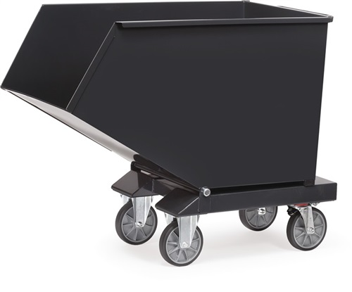 FETRA Muldenkipper Inh.450l L1374xB730xH1072mm anthrazitgrau m.Ablasshahn