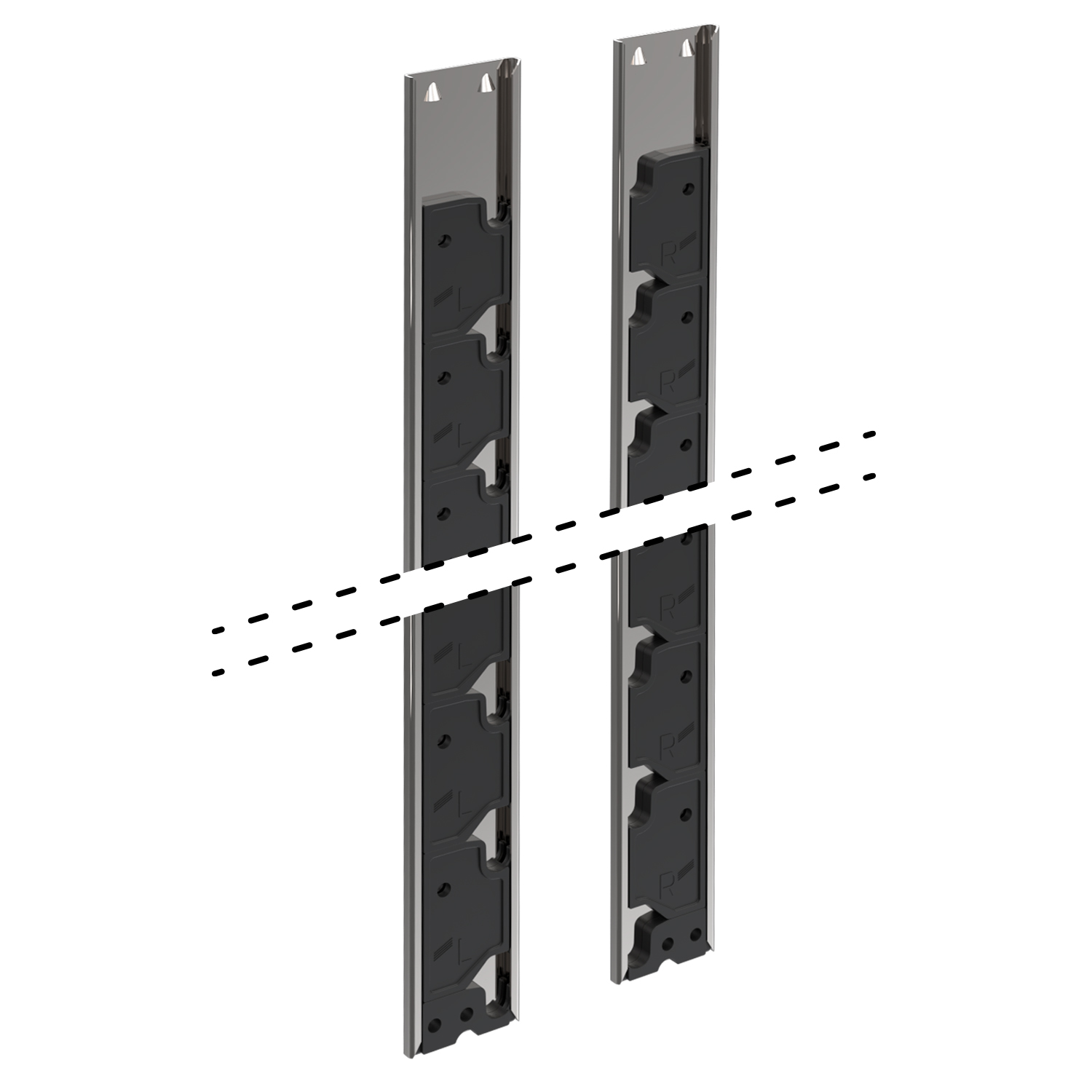 HETTICH Verriegelungsstange Stop Control Plus, Lochreihe 32, beidseitig, Länge HE 22, links und rechts, 48420