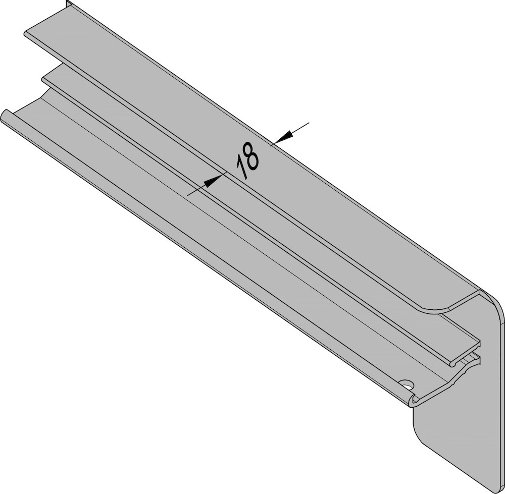 GUTMANN Bordstück B 406 AL, 260 mm, dunkelbraun