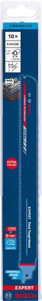 BOSCH EXPERT ‘Thick Tough Metal’ S 1255 CHC Säbelsägeblatt, 10 Stück. Für Säbelsägen