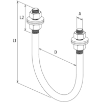 FISCHER Rohrbügel Massiv FMFPSU 40