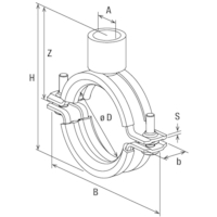 FISCHER Massivrohrschelle FRSM 133mm