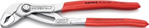 KNIPEX Wasserpumpenzange Cobra® L.125mm Spann-W.27mm verchr.Ku.-Überzug KNIPEX