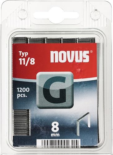 NOVUS Flachdrahtklammer G Typ 11 B10,6xL8mm Draht-B.1,25mm 1200St./Pack.NOVUS