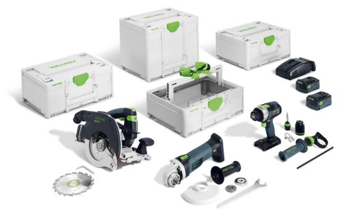 FESTOOL Akku-Combo-Set Holzbau HKC 55/TPC 18/AGC 18/TB M 137 578025