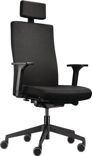 TREND OFFICE Bürodrehstuhl m.Synchr.-Tech.schwarz 410-520mm m.Lehnen Trgf.110kg TREND OFFICE