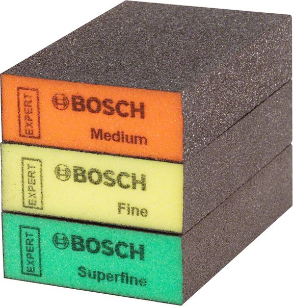 BOSCH EXPERT S471 Standard Block, 69 x 97 x 26 mm, M, F, SF, 3-tlg.. Für Handschleifen