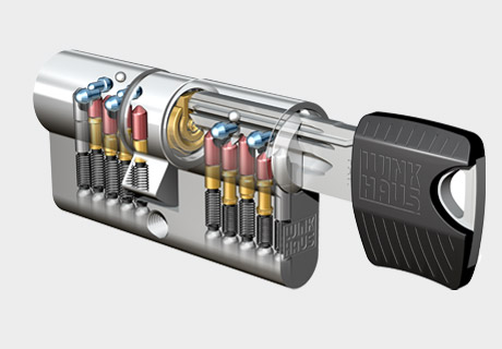 WINKHAUS keyTec RPE0215 Profil-Halbzylinder (FZG) für Antipanik-Mehrfachverriegelungen EGS N 65 NR SW8