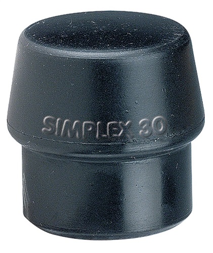 HALDER Schonhammerkopf SIMPLEX Kopf-Ø 80mm Gum.schwarz mittelh.HALDER