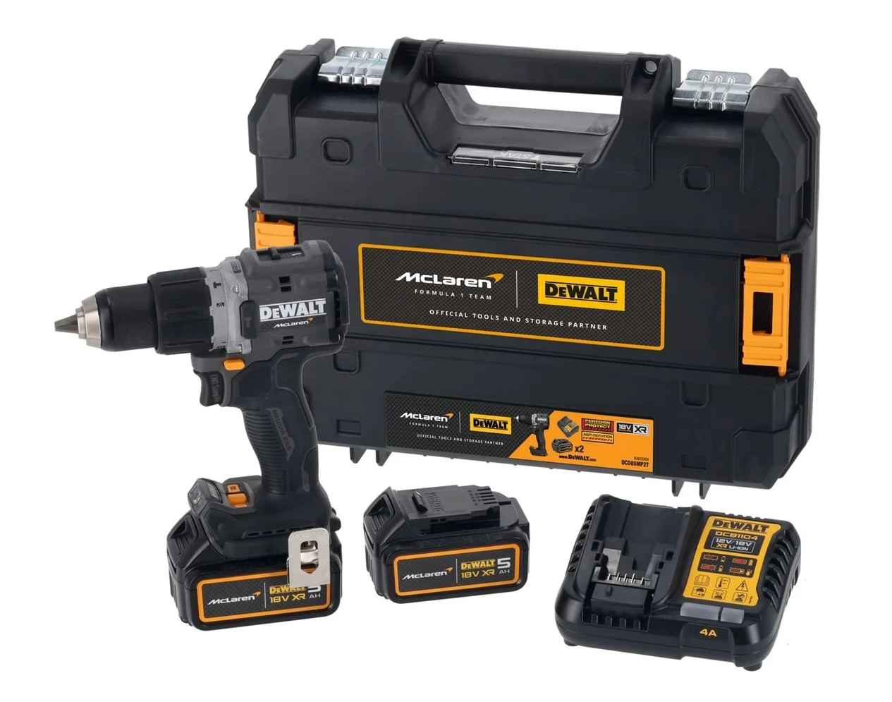DEWALT x McLaren F1 Team 18V XR Akku-Schlagbohrschrauber - 2 x 5Ah