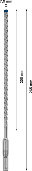 BOSCH EXPERT SDS plus-7X Hammerbohrer, 7 x 200 x 265 mm. Für Bohrhämmer