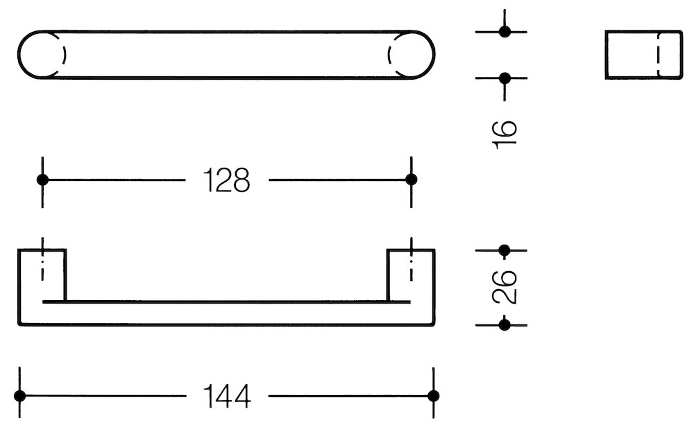 HEWI Bügelgriff 548.17.128, Polyamid, 548.17.128 99