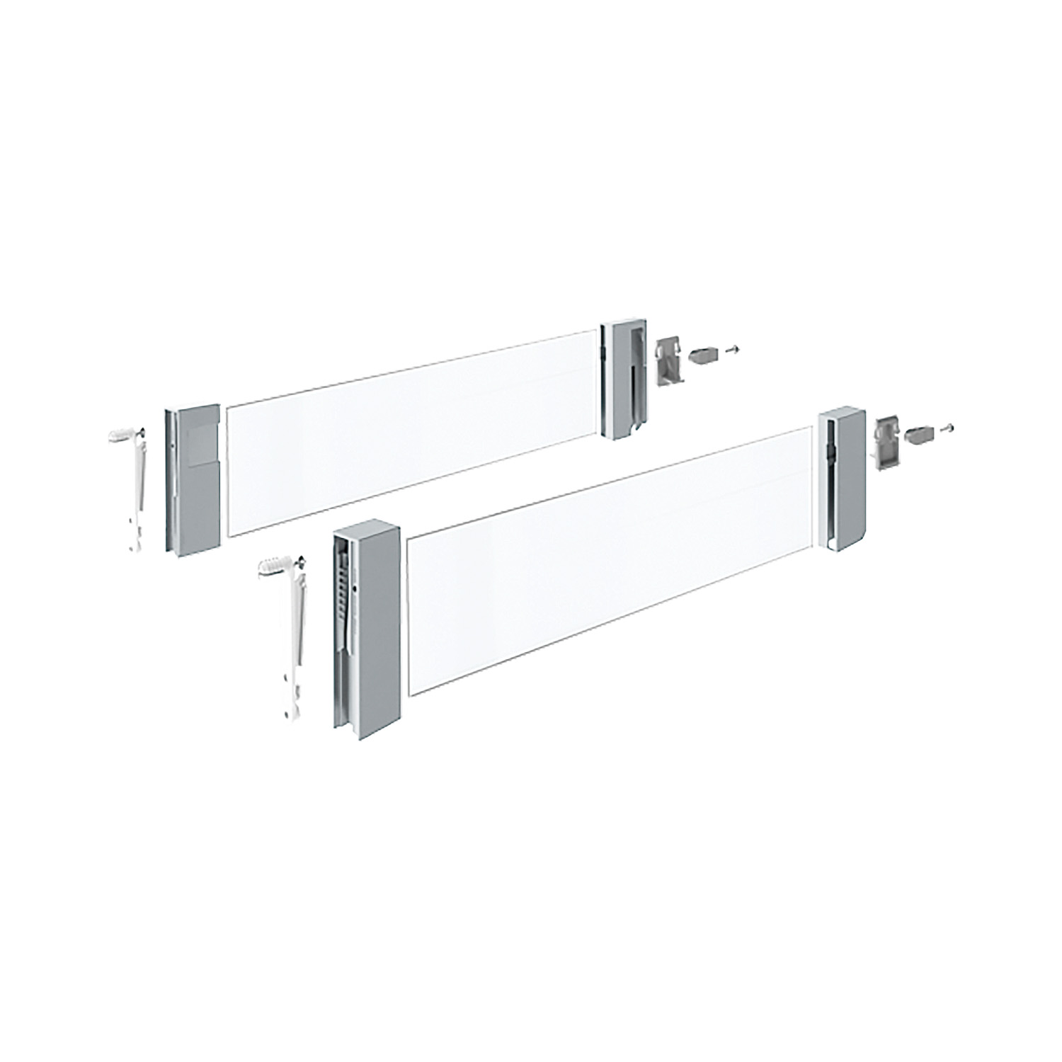 HETTICH DesignSide Glas InnoTech Atira, 620 / 176 mm, grau, 9194824