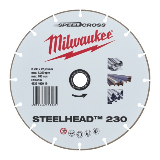 für Stahl, Edelstahl und Beton Diamanttrennscheibe DH STEELHEAD 230 mm