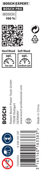 BOSCH Holzschlangenbohrer, Sechskant 15 x 170 x 235 mm, d 11,1 mm