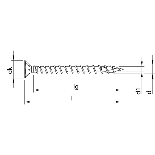 HECO TOPIX-plus 3,0 x 10, Senkkopf mit Frästaschen, Pozi-Drive, Variables Vollgewinde, verzinkt blau, A3K