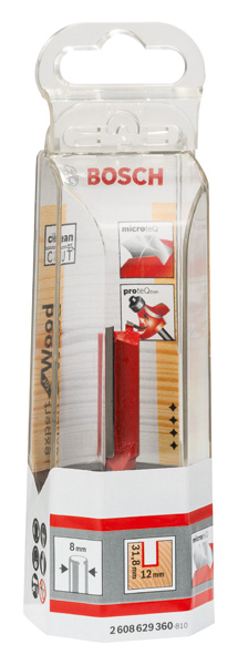 BOSCH Nutfräser Expert for Wood, 8 mm, D1 12 mm, L 31,8 mm, G 63,8 mm