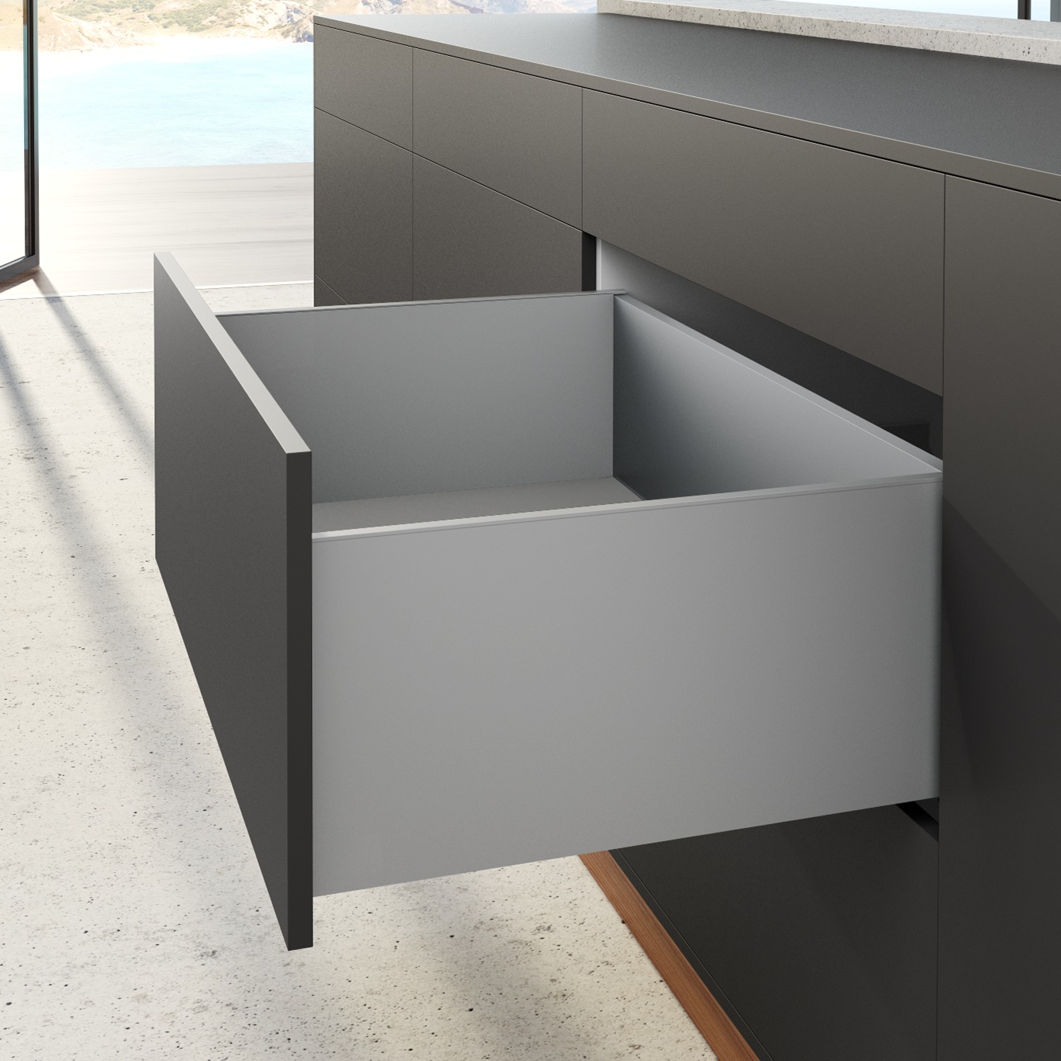 HETTICH AvanTech YOU Set Zarge, Höhe 251 mm x NL 400 mm, silber, links und rechts, 9353373 HETTICH AvanTech YOU Set Zarge, Höhe 251 mm x NL 400 mm, silber, links und rechts, 9353373