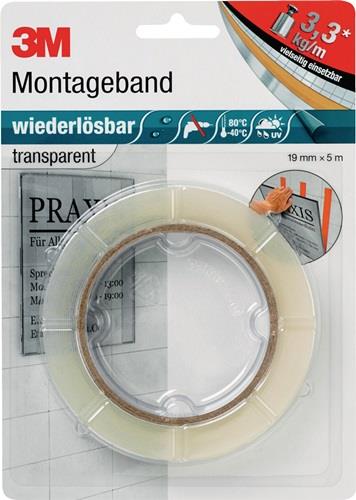 3M Montageband transp.L.5m B.19mm Rl.3M