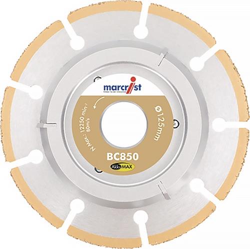 MARCRIST Trenn-/Anfasscheibe BC850 AkkuMax D.125mm Bohr.22,23mm Seg.-H.1mm Seg.-S.1,0mm