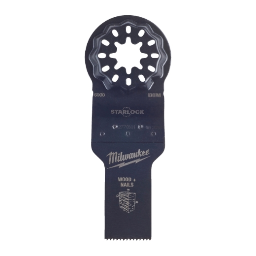 MILWAUKEE 20 x 34 mm Multitool Starlock Bi-Metall Tauchsägeblatt für Schnitte in Holz mit Nägeln