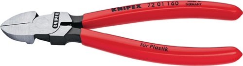KNIPEX Seitenschneider f.Ku.Gesamt-L.160mm pol.85Grad gew.Ku.-Überzug KNIPEX