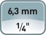 PROMAT Kombigewindebohrer HSSG 1/4 Zoll 6KT M10x8,5mm Steig.1,50mm PROMAT