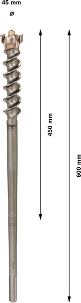 BOSCH Durchbruchbohrer SDS max-9 Break Through, 45 x 450 x 600 mm