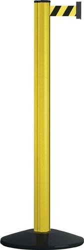 VIA GUIDE Gurtpfosten einfach D83xH970mm gelb Gurt schwarz/gelb Fuß VG VIA GUIDE