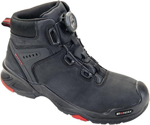 BAAK Sicherheitsstiefel Braxton Gr.41 schwarz/rot Leder S3 SRC HRO EN20345 BAAK